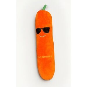 Funny Carrot Plush Pillow Sunglasses "I Dont Carrot At All" Novelty Toy Gift